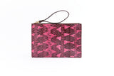 POCHETTE COCCA CON LIVREA FUCSIA