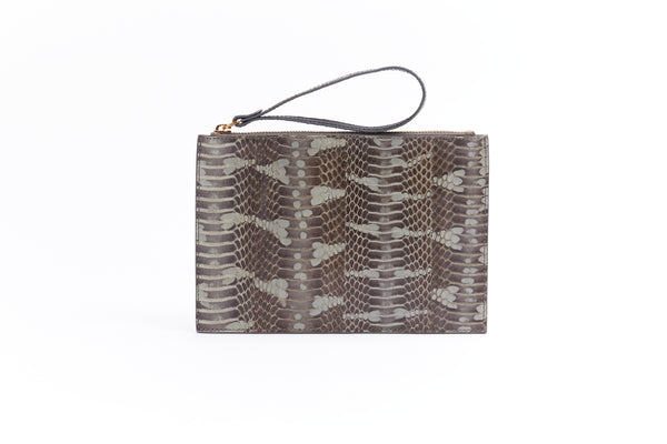 POCHETTE COCCA CON LIVREA FUMO