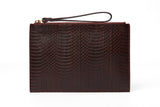 POCHETTE COCCA MARRONE