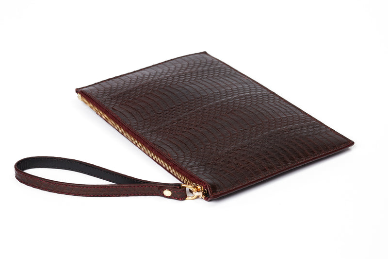 POCHETTE COCCA MARRONE