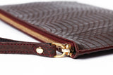 POCHETTE COCCA MARRONE